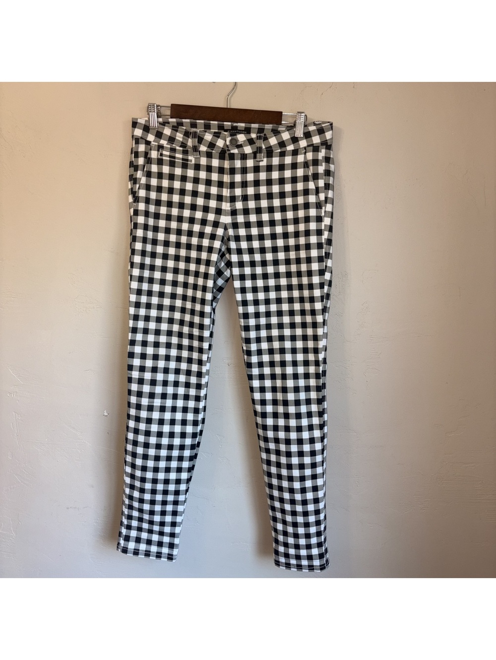 41 Hawthorn Gingham Check Pants - Black & White - Size 8